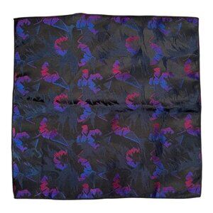 Vintage L&M Fashions Pocket Square Abstract Neon Pattern USA